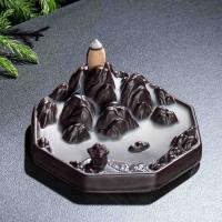 Incense Smoke Flow Backflow Holder Ceramic Incense Burner, Porcelain 