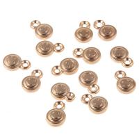 CCB Kunststoff Anhänger, Verkupferter Kunststoff, Lächelndes Gesichte, goldfarben plattiert, 9x13mm, Bohrung:ca. 1mm, 100PCs/Tasche, verkauft von Tasche