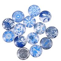 Time Gem Cabochon, Glass, Flat Round, for time gem cabochon & mixed pattern & decal, 20mm 