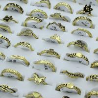 Zinc Alloy Finger Ring, antique gold color plated, mixed ring size & for woman & mixed, lead & cadmium free - US Ring .5-11 