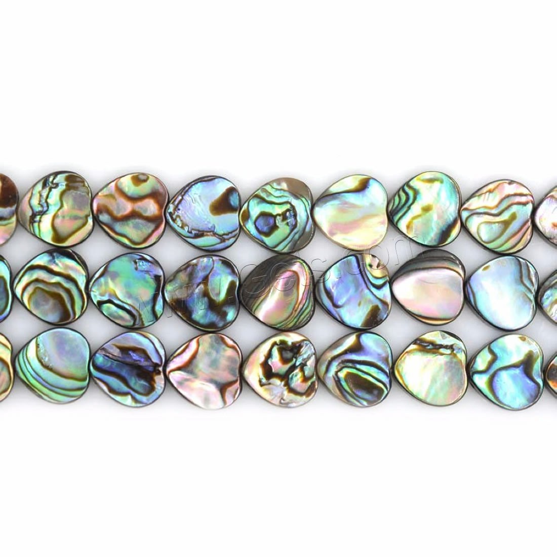 Abalone Shell Beads, Heart, different size for choice, Hole:Approx 0.8-2mm, Length:Approx 16 Inch, Sold By Strand