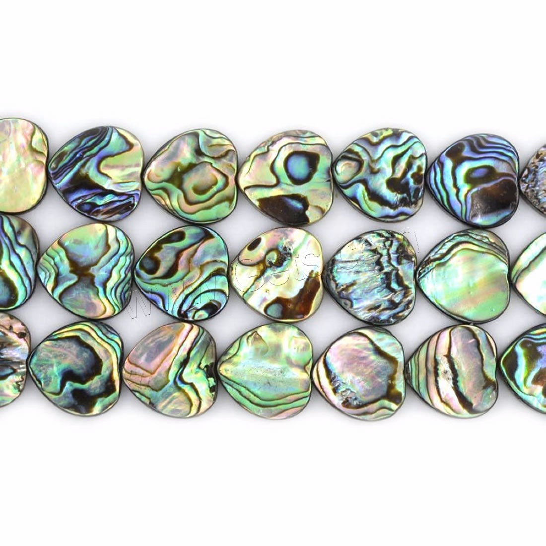 Abalone Shell Beads, Heart, different size for choice, Hole:Approx 0.8-2mm, Length:Approx 16 Inch, Sold By Strand