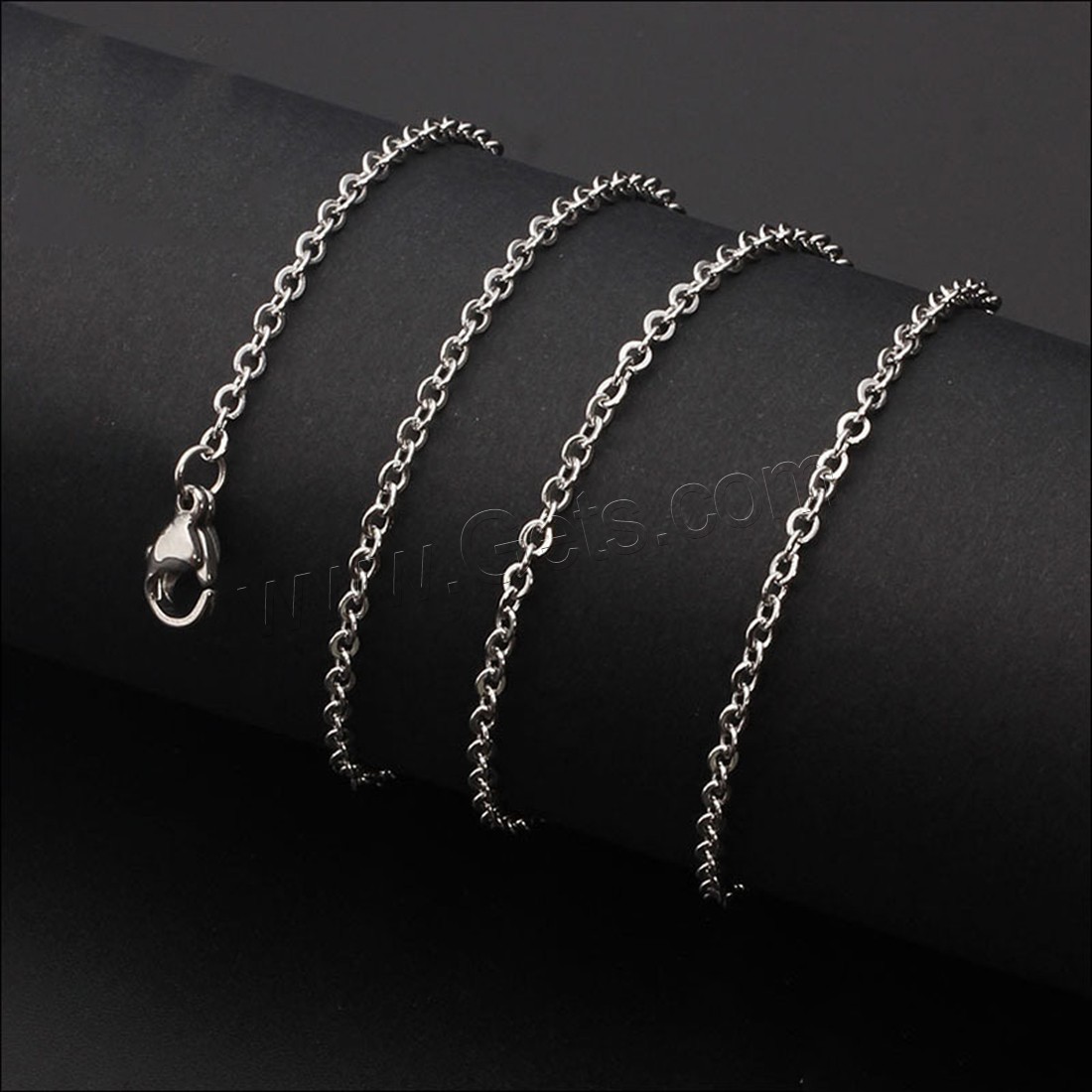 Stainless Steel Chain Necklace, different length for choice & Unisex & oval chain, original color, 1.6mm, Sold By Strand