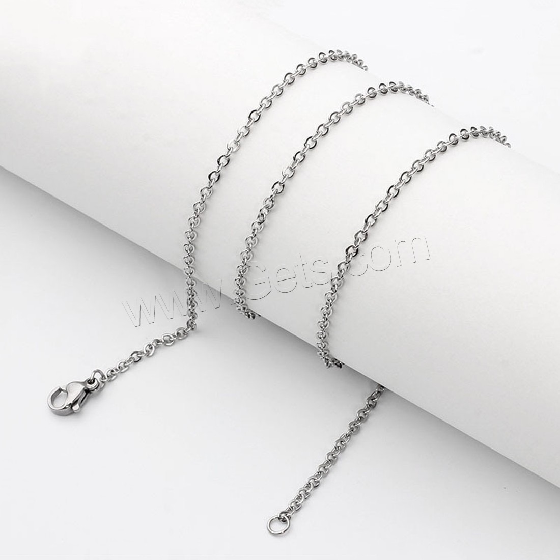 Stainless Steel Chain Necklace, different length for choice & Unisex & oval chain, original color, 2mm, Sold By Strand