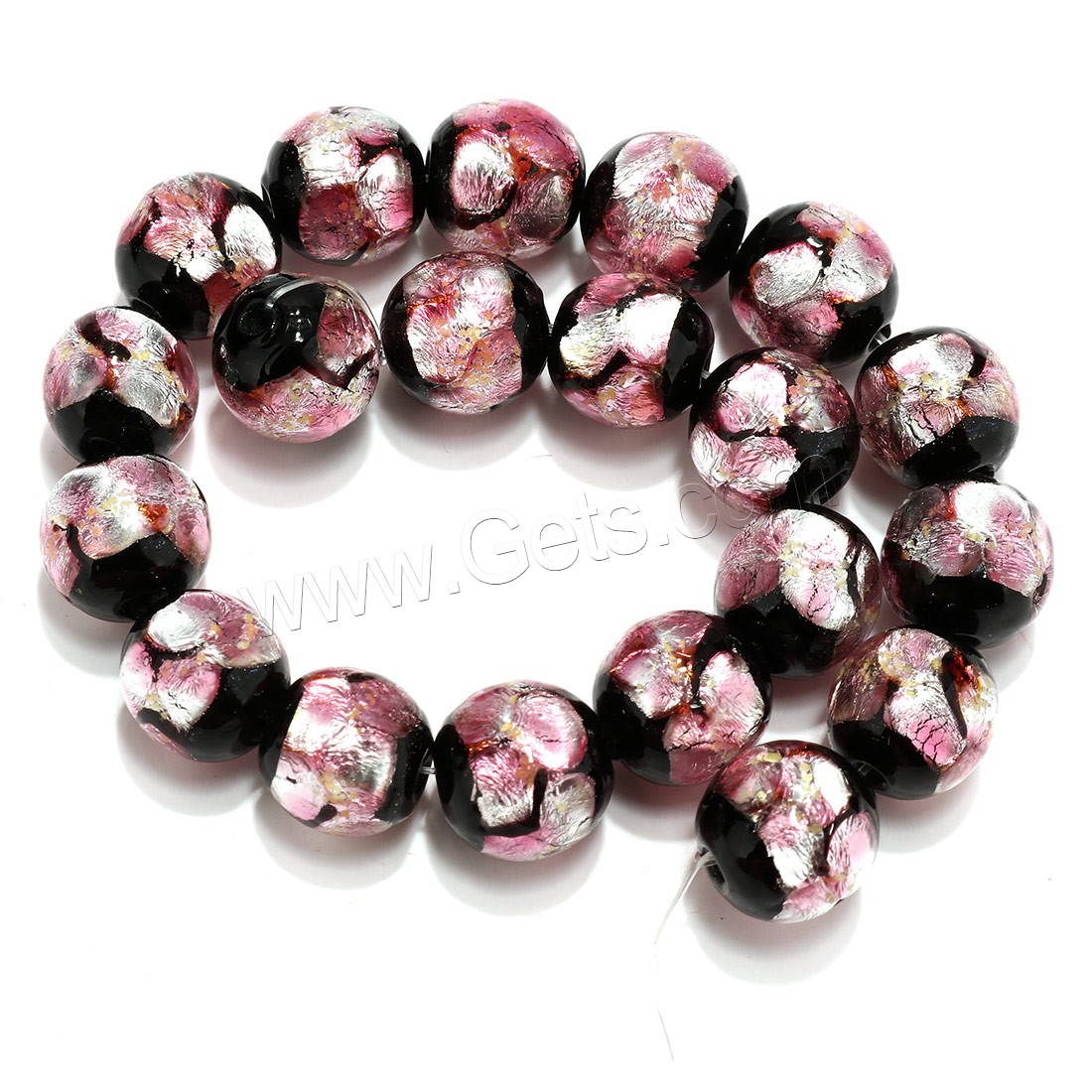 Perles murano faites à la main , chalumeau, normes différentes pour le choix, Trou:Environ 2mm, Longueur:Environ 8.5 pouce, Vendu par brin