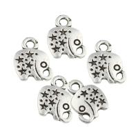 Zinc Alloy Animal Pendants, Elephant, antique silver color plated, lead & cadmium free Approx 1.5mm 