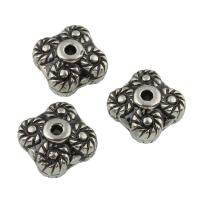 Zinc Alloy Flower Beads, antique silver color plated, lead & cadmium free 