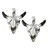 Zinc Alloy Animal Pendants, antique silver color plated, enamel, lead & nickel free Approx 