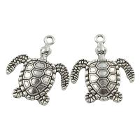 Zinc Alloy Animal Pendants, Turtle, antique silver color plated, lead & cadmium free Approx 2mm 