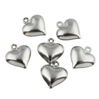 Stainless Steel Heart Pendants, original color Approx 1.5mm 