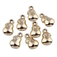 Colgante de la aleación del cinc, aleación de zinc, Calabaza, chapado en oro real, libre de plomo & cadmio, 7x12x4mm, agujero:aproximado 1.5mm, 20PCs/Bolsa, Vendido por Bolsa