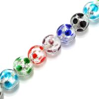 Perles murano faites à la main , chalumeau, Rond, 12mm Environ 2mm Environ 11.5 pouce, Environ Vendu par brin