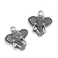 Zinc Alloy Animal Pendants, Elephant, antique silver color plated, lead & cadmium free Approx 1mm 