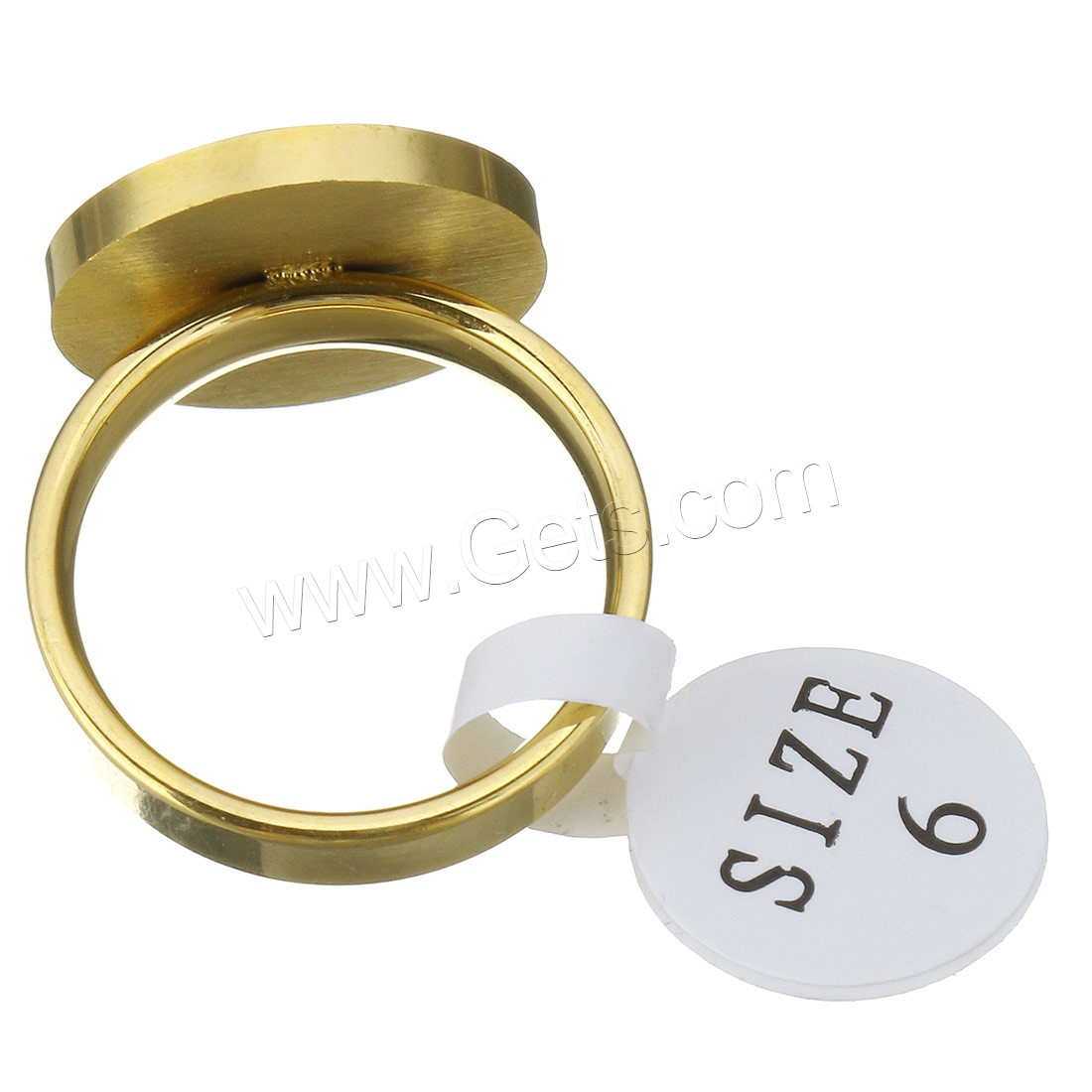 acero inoxidable anillo, con Ojo de gato, Redondo Aplanado, chapado, diverso tamaño para la opción & para mujer, más colores para la opción, 16mm, Vendido por UD