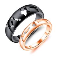 Edelstahl Fingerring, Kreisring, plattiert, verschiedene Stile für Wahl & für paar & mit kubischem Zirkonia, 7mm,5mm, verkauft von PC