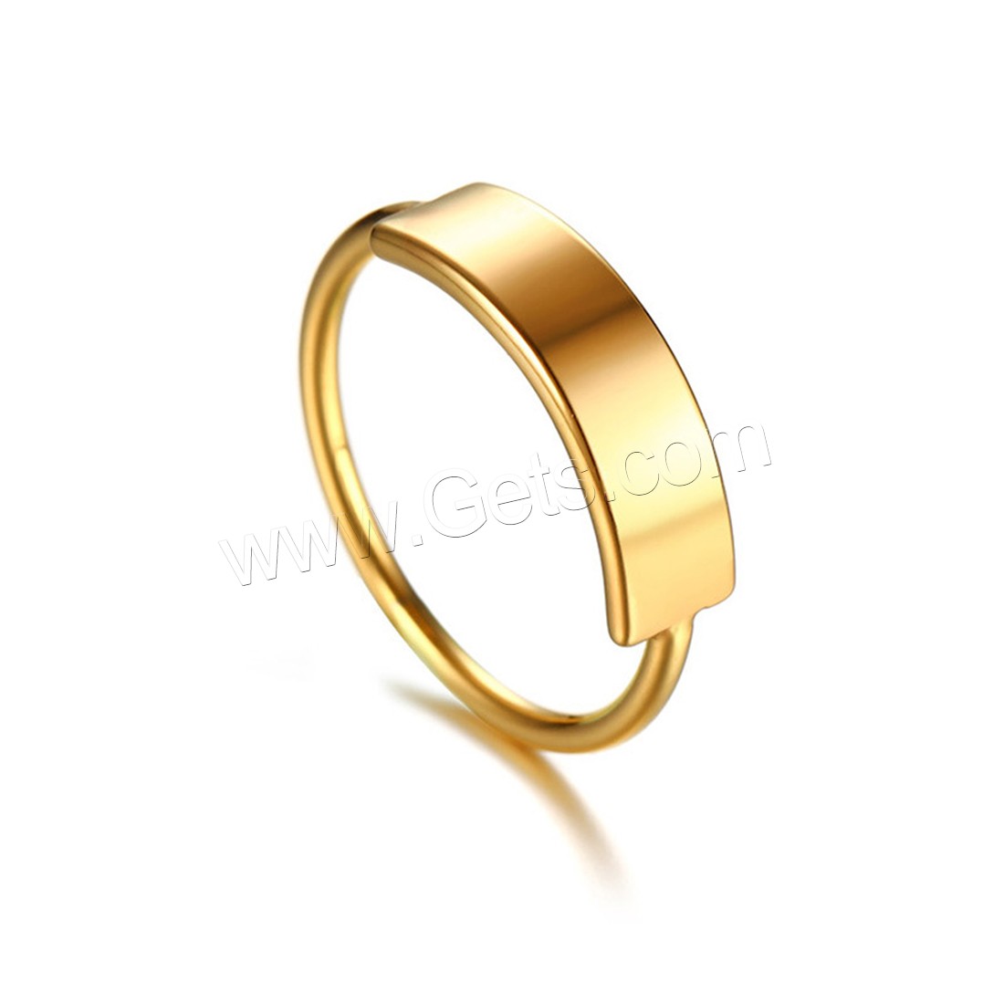 Bague en acier inoxydable, Placage de couleur d'or, normes différentes pour le choix & pour femme, 5mm, Vendu par PC