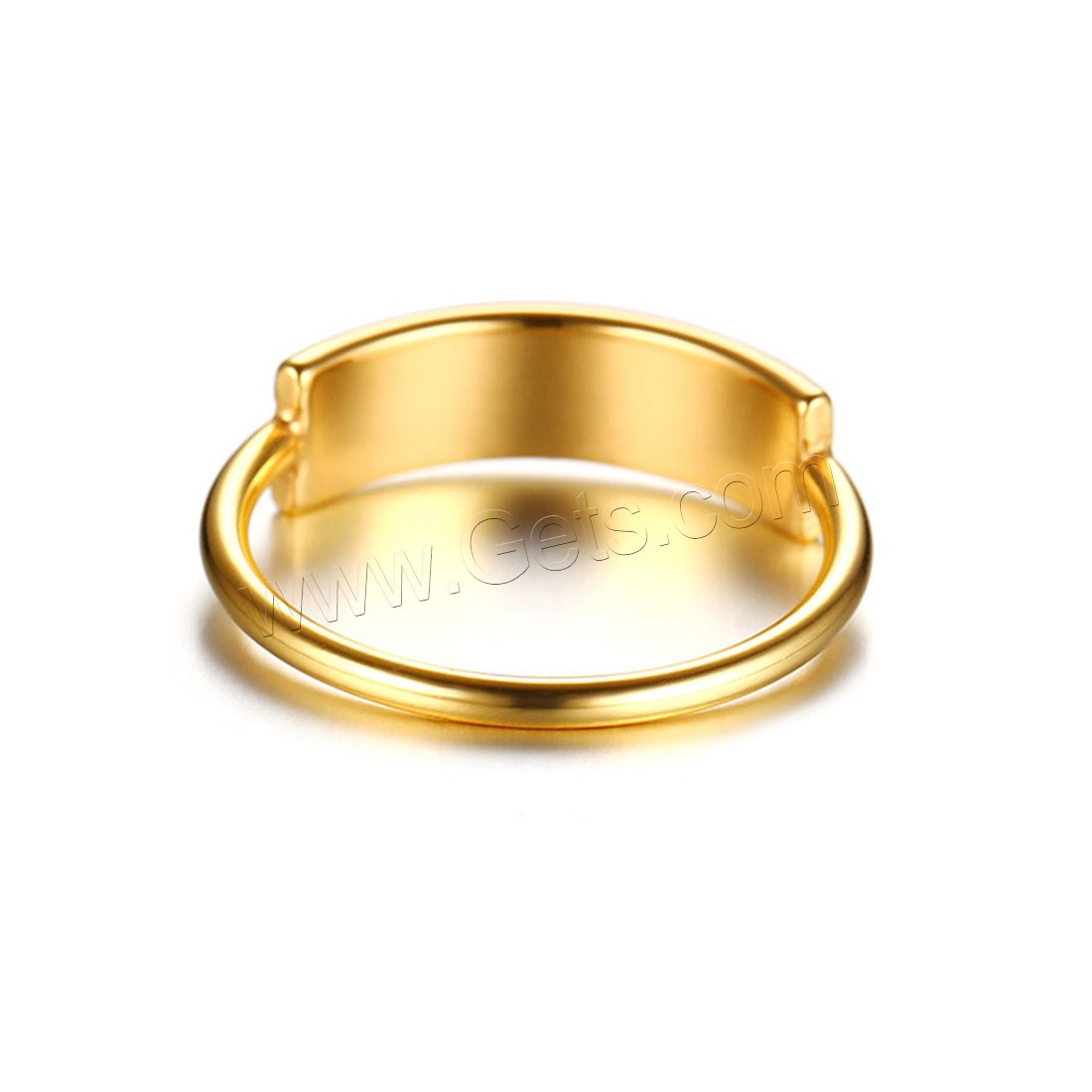 Bague en acier inoxydable, Placage de couleur d'or, normes différentes pour le choix & pour femme, 5mm, Vendu par PC