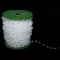 ABS Plastic Pearl Bead Garland Strand, white, 3mm, Approx 