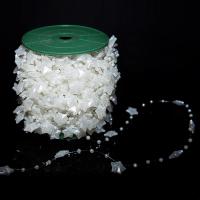 ABS Plastic Pearl Bead Garland Strand, white Approx 