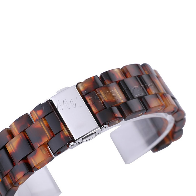 Resin Watch Band, with Stainless Steel, for Apple Watch & Unisex & different size for choice, more colors for choice, Length:Approx 7 Inch, Sold By Strand