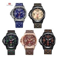 MINIFOCUS® Collection de montres, cuir de peau de vache, avec cadran en alliage de zinc & verre & acier inoxydable, Placage, réglable & pour homme & imperméable, plus de couleurs à choisir Environ 10 pouce, Vendu par PC