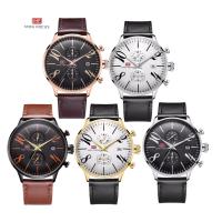 MINIFOCUS® Collection de montres, cuir de peau de vache, avec cadran en alliage de zinc & verre & acier inoxydable, Placage, réglable & pour homme & imperméable, plus de couleurs à choisir Environ 9.6 pouce, Vendu par PC