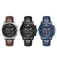 Reloj de hombre CADISEN®, Cuero de PU, con Vidrio & acero inoxidable & aleación de zinc, movimiento chino, chapado, Resistente al agua de la vida & ajustable & para hombre & luminoso, más colores para la opción, 44x10.5mm, longitud:aproximado 9 Inch, Vendido por UD