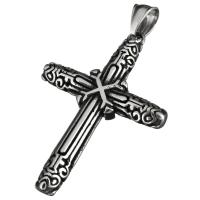 Stainless Steel Cross Pendants, blacken Approx 