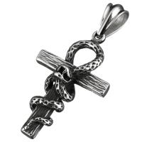 Stainless Steel Cross Pendants, blacken Approx 