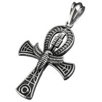 Stainless Steel Cross Pendants, Ankh Cross, blacken Approx 