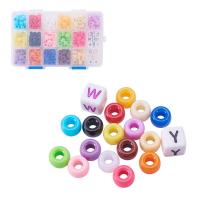 Gemischte Acryl Perlen Schmuck, mit Kunststoff Kasten, 9mm, 6mm, 10x10mm, Bohrung:ca. 3-4mm, 512PCs/Box, verkauft von Box