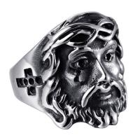 Partículas de acero anillo, acero de titanio cierre magnético, personaje, diverso tamaño para la opción & para hombre & ennegrezca, 24mm, Vendido por UD