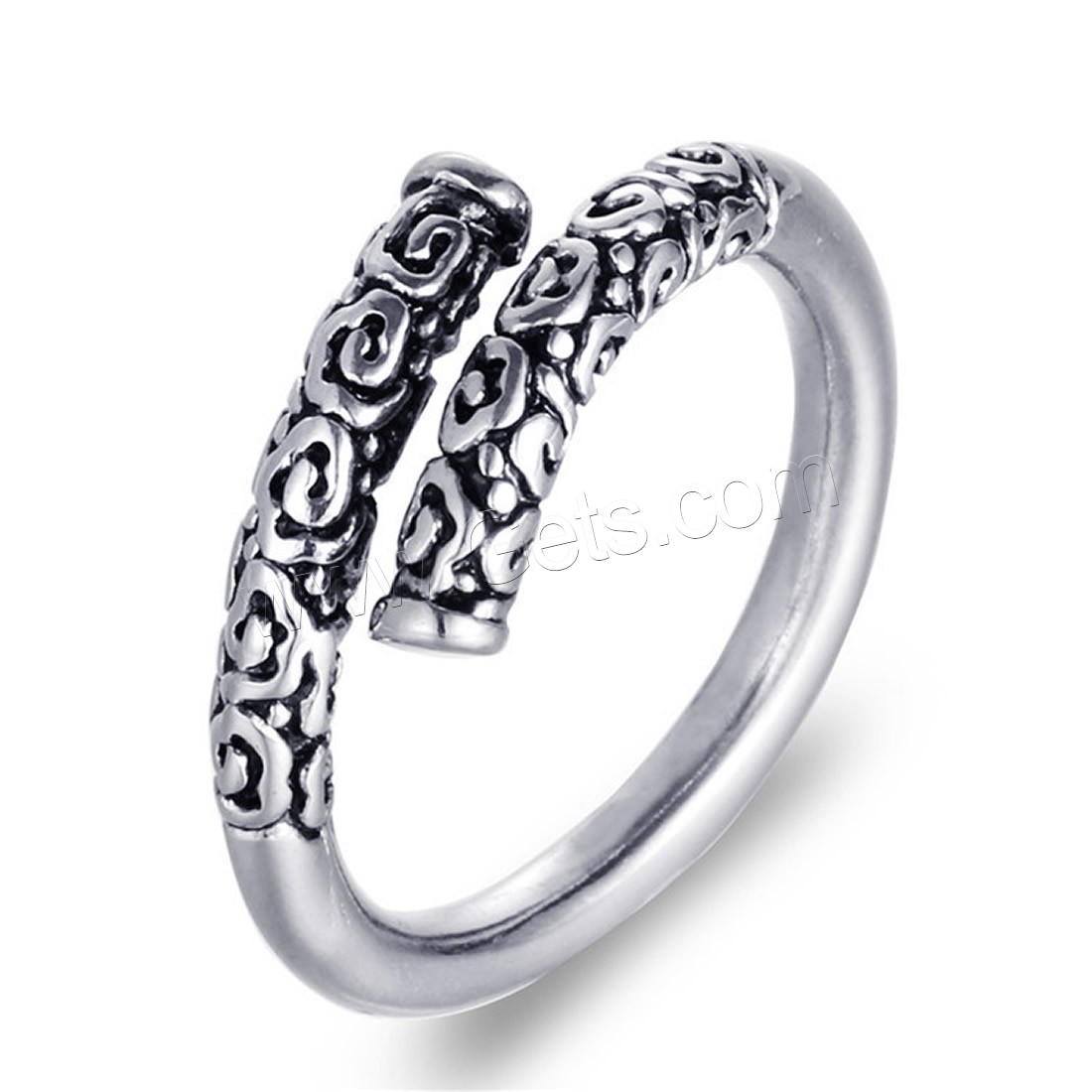 Partículas de acero Anillo de dedo Cuff, diverso tamaño para la opción & para hombre & ennegrezca, 2.7mm, Vendido por UD