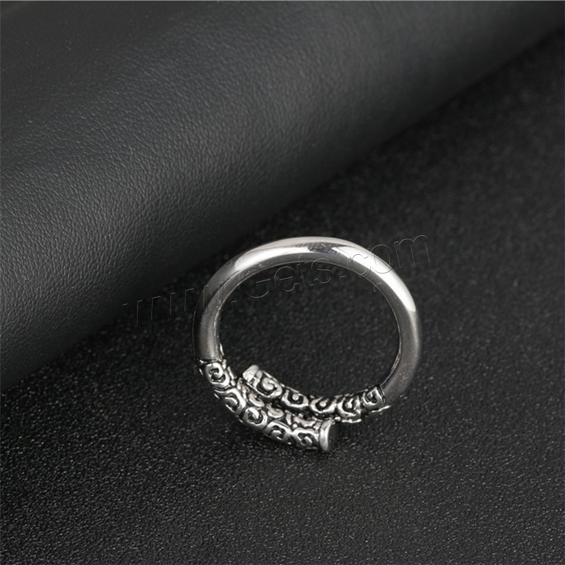 Partículas de acero Anillo de dedo Cuff, diverso tamaño para la opción & para hombre & ennegrezca, 2.7mm, Vendido por UD