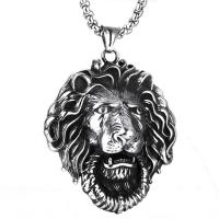 Acier titane collier de chandail, lion, chaîne de boîte & pour homme & noircir 3mm Environ 24 pouce, Vendu par brin