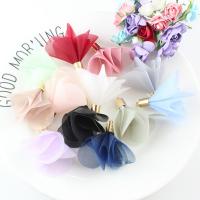 Chiffon Hängende Dekoration, Blume, DIY, keine, 40x40mm, 10PCs/Menge, verkauft von Menge