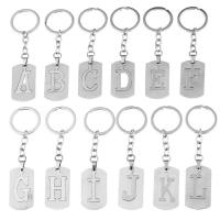 alliage de zinc Puzzle/Key Chain, avec Pendentif en acier inoxydable, lettre, Placage, unisexe & styles différents pour le choix, 100mm Vendu par PC