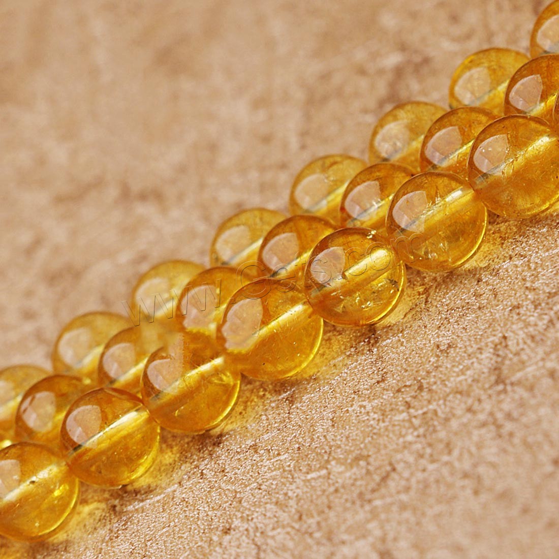 Crackle Quartz Beads, Round, natural, different size for choice, yellow, Length:Approx 15.7 Inch, Sold By Strand