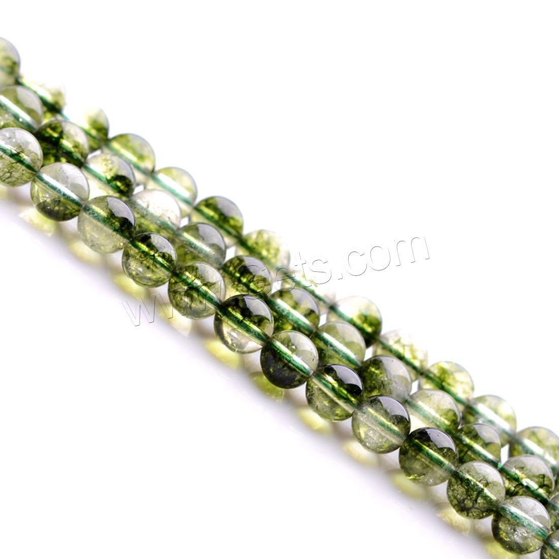 Green Phantom Quartz Beads, Round, natural, different size for choice, green, Length:Approx 15.7 Inch, Sold By Strand