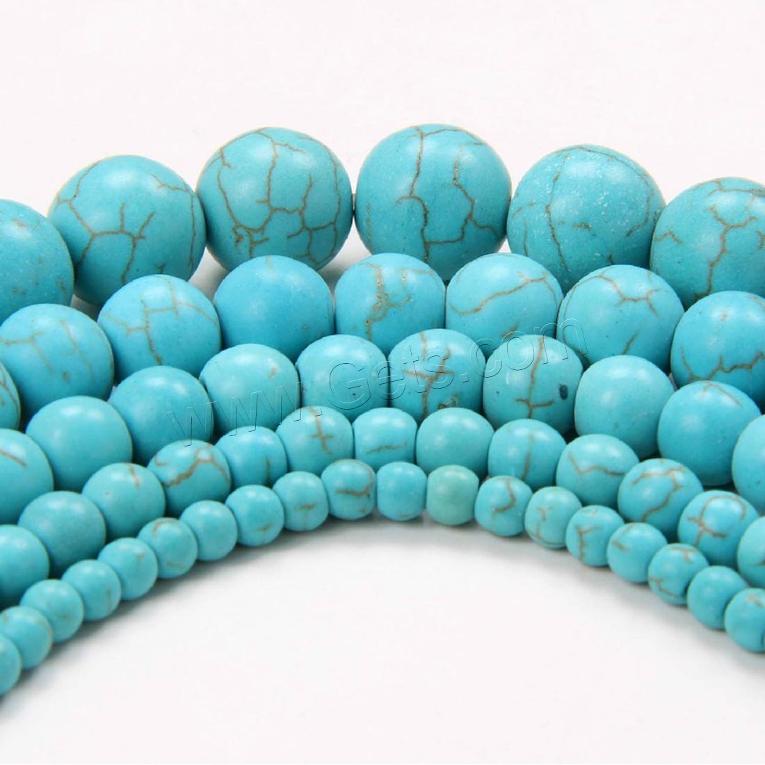 Synthetic Turquoise Beads, Round, natural, different size for choice, blue, Length:Approx 15.7 Inch, Sold By Strand