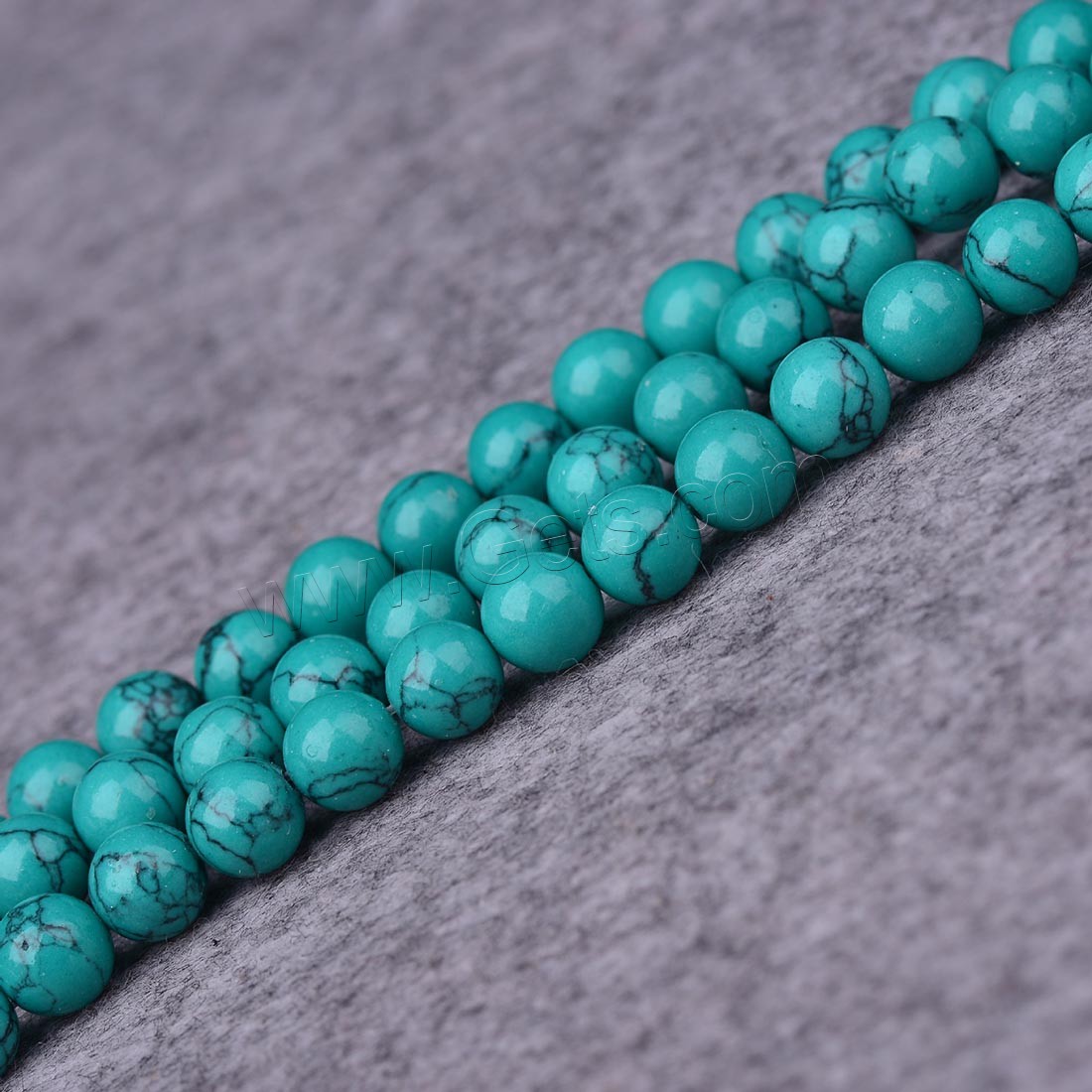 Synthetic Turquoise Beads, Round, natural, different size for choice, green, Length:Approx 15.7 Inch, Sold By Strand