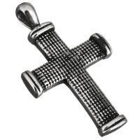 Stainless Steel Cross Pendants, blacken Approx 