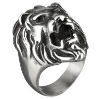 Fingerring Edelstahl-Mann, Edelstahl, Löwe, für den Menschen & Schwärzen, 32mm, Größe:11, verkauft von PC