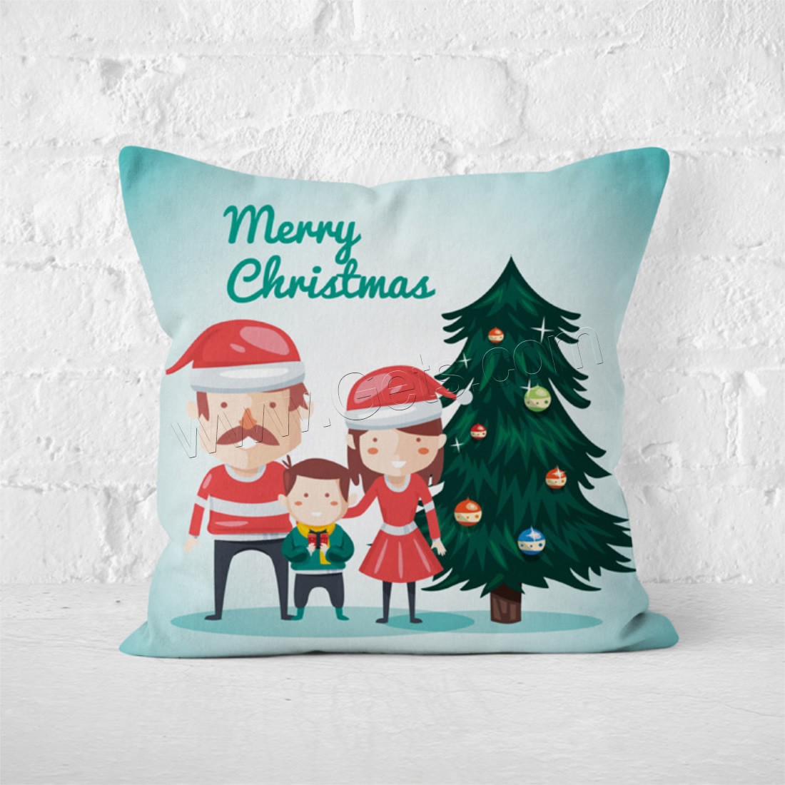 Pillow Case, Plush, Square, printing, durable & Christmas jewelry & different size for choice & different designs for choice, Sold By PC