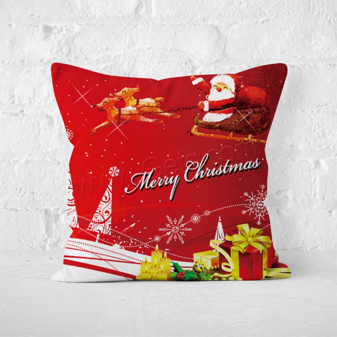 Pillow Case, Plush, Square, printing, durable & Christmas jewelry & different size for choice & different designs for choice, Sold By PC