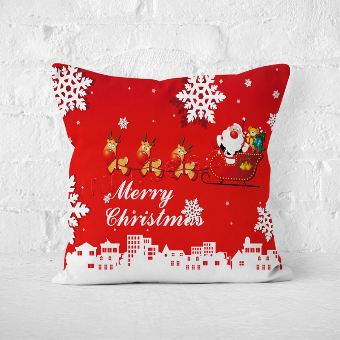 Pillow Case, Plush, Square, printing, durable & Christmas jewelry & different size for choice & different designs for choice, Sold By PC