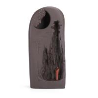 Incense Smoke Flow Backflow Holder Ceramic Incense Burner, Purple Clay, durable 