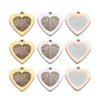 Stainless Steel Heart Pendants, plated 17mm Approx 1mm 