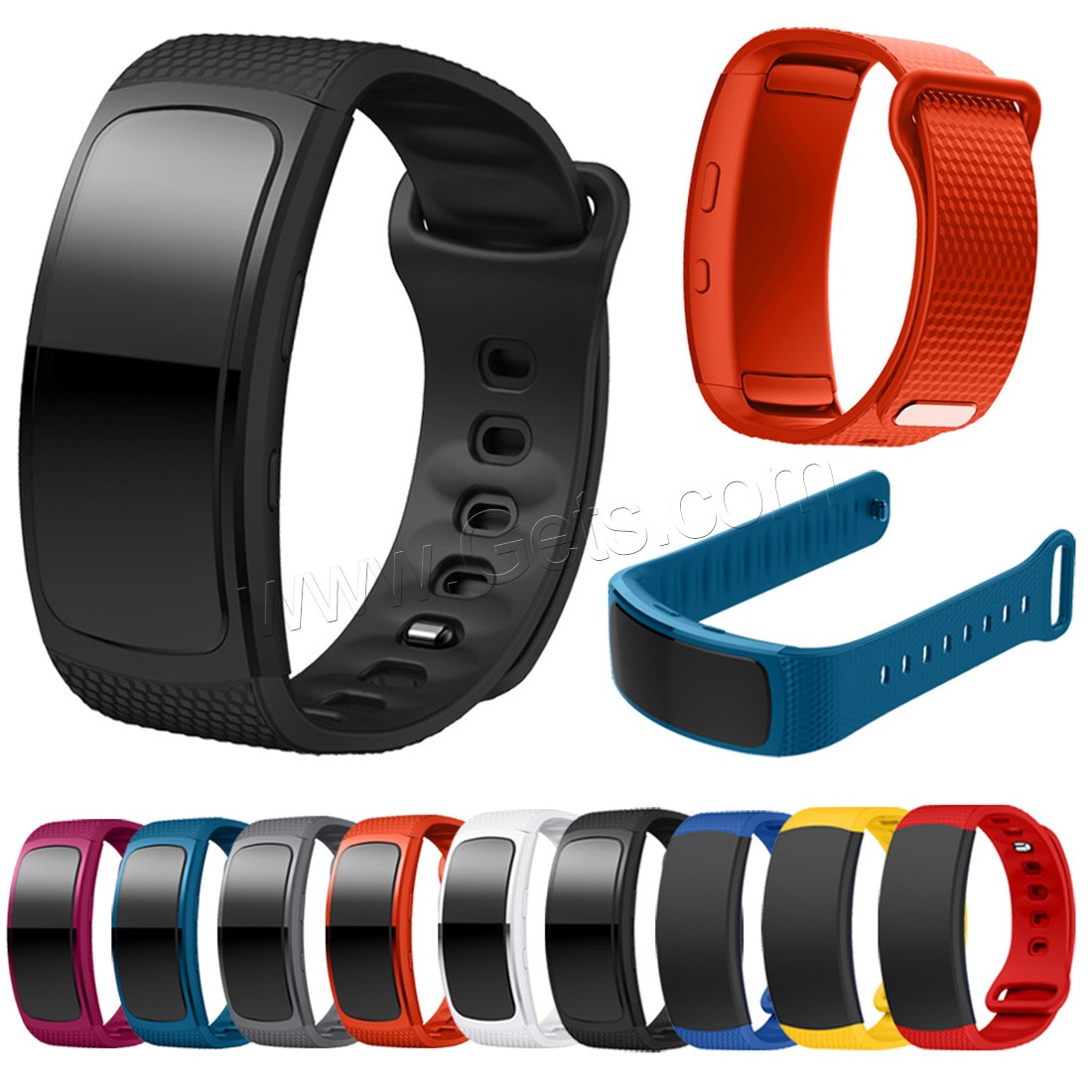 Silikon Uhrband, für Samsung Gear Fit2 SM-R360 & nachhaltiges & Strapazierfähig & unterschiedliche Länge der Wahl, keine, 18.5mm, verkauft von PC