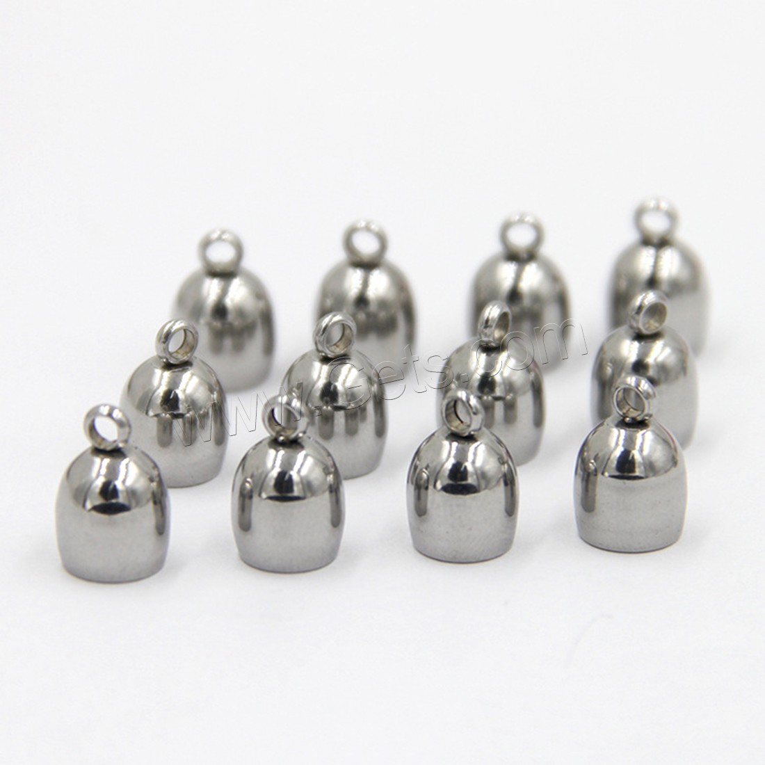 Stainless Steel End Caps, polished, different size for choice, original color, Hole:Approx 2mm, 100PCs/Lot, Sold By Lot